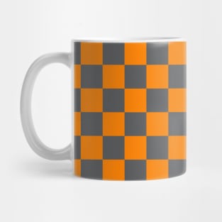 Tennessee Orange and Smokey Grey Checker Pattern Mug